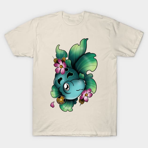 blue fish T-Shirt by Ninja banana